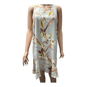 Leith - EC - Floral Sleeveless Ruffle Slip Dress Size Small